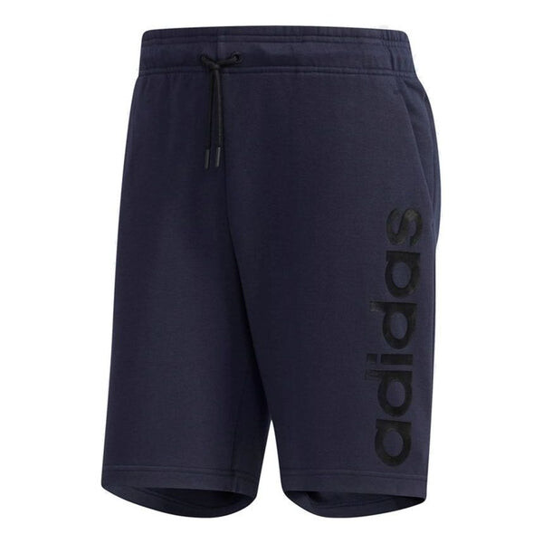

Шорты m ce shorts logo printing sports running knit navy blue Adidas, синий