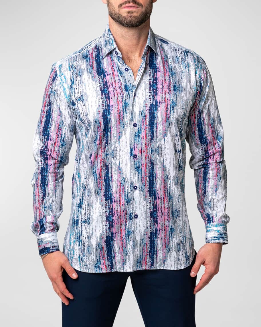 

Мужская классическая рубашка Fibonacci в полоску Maceoo