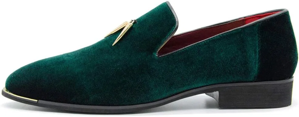 Лоферы мужские CMM Metallic Penny Slippers, зеленый — фото 2