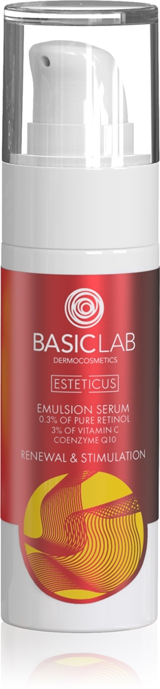 

Ночная эмульсия для восстановления текстуры кожи Dermocosmetics Esteticus Basiclab, 0.3% pure retinol 30 мл