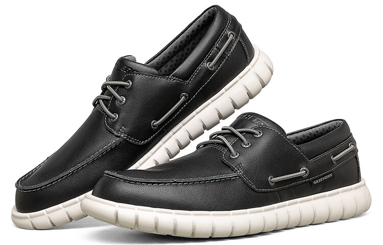 Мужские повседневные мужские низкие черные Skechers — фото 4