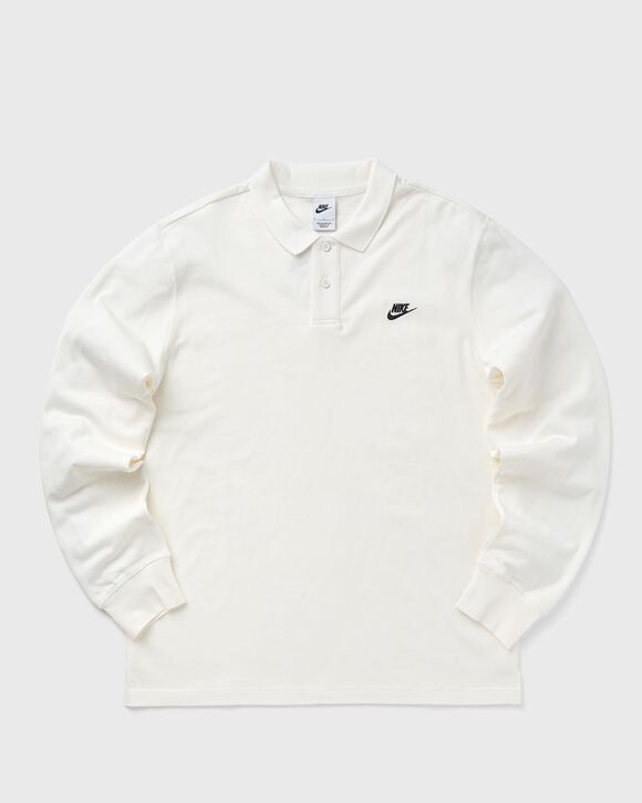 

Поло Nike Club Long-Sleeve Knit Polo, цвет sail/black