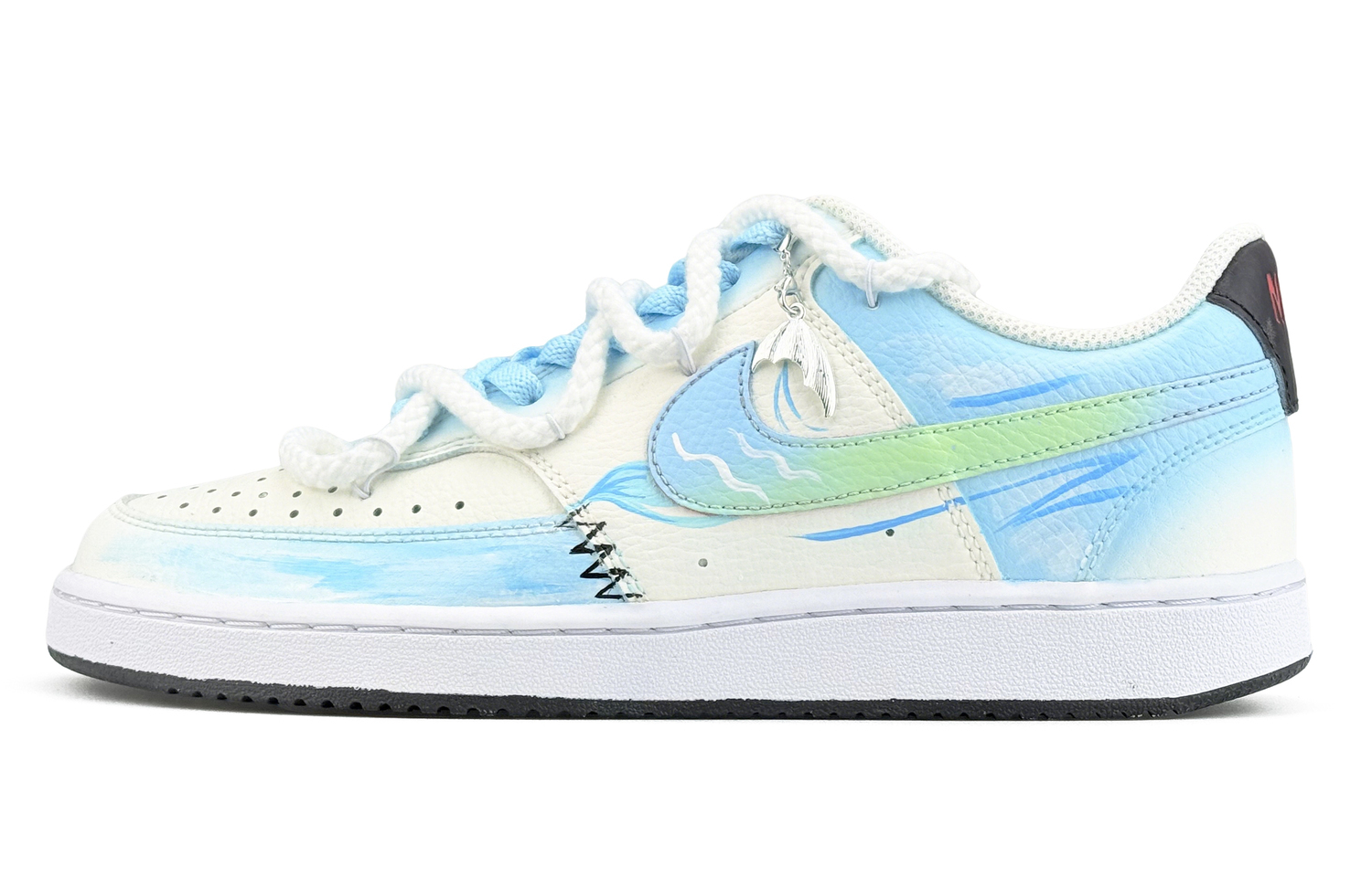 

Кроссовки для скейтбординга court vision 1 sss manufacturing, tide shadow painting, устойчивые к истиранию, низкие, мужские Nike, синий