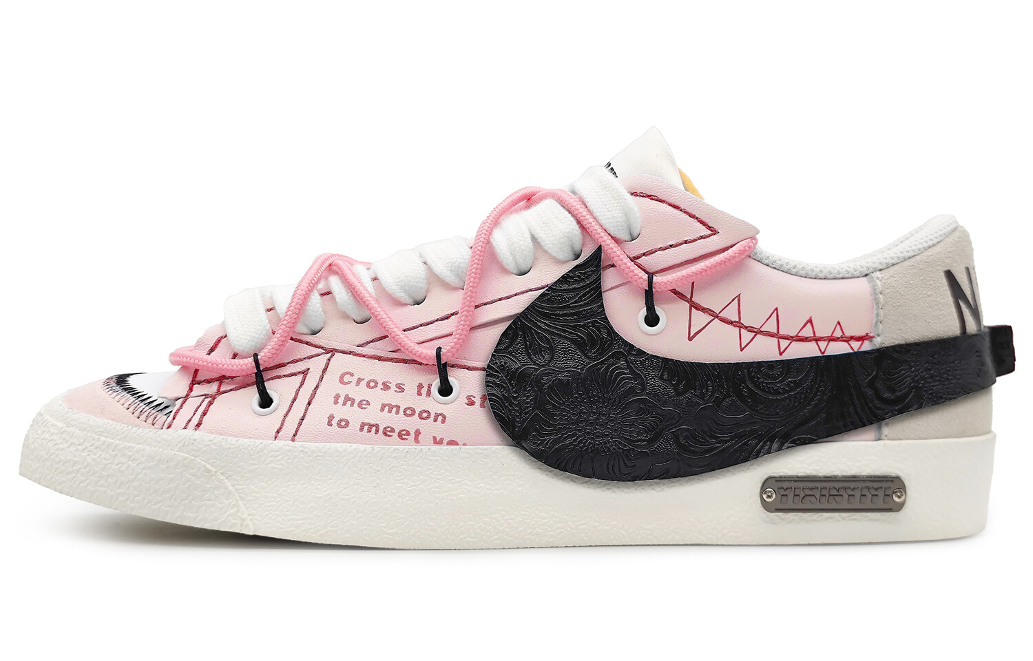 

Кроссовки Nike Blazer Skateboard Shoes Women's Low-Top Black Pink