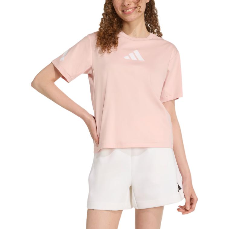 Футболка True Healing Series SS25 женская Adidas, светло-розовый/белый — фото 2