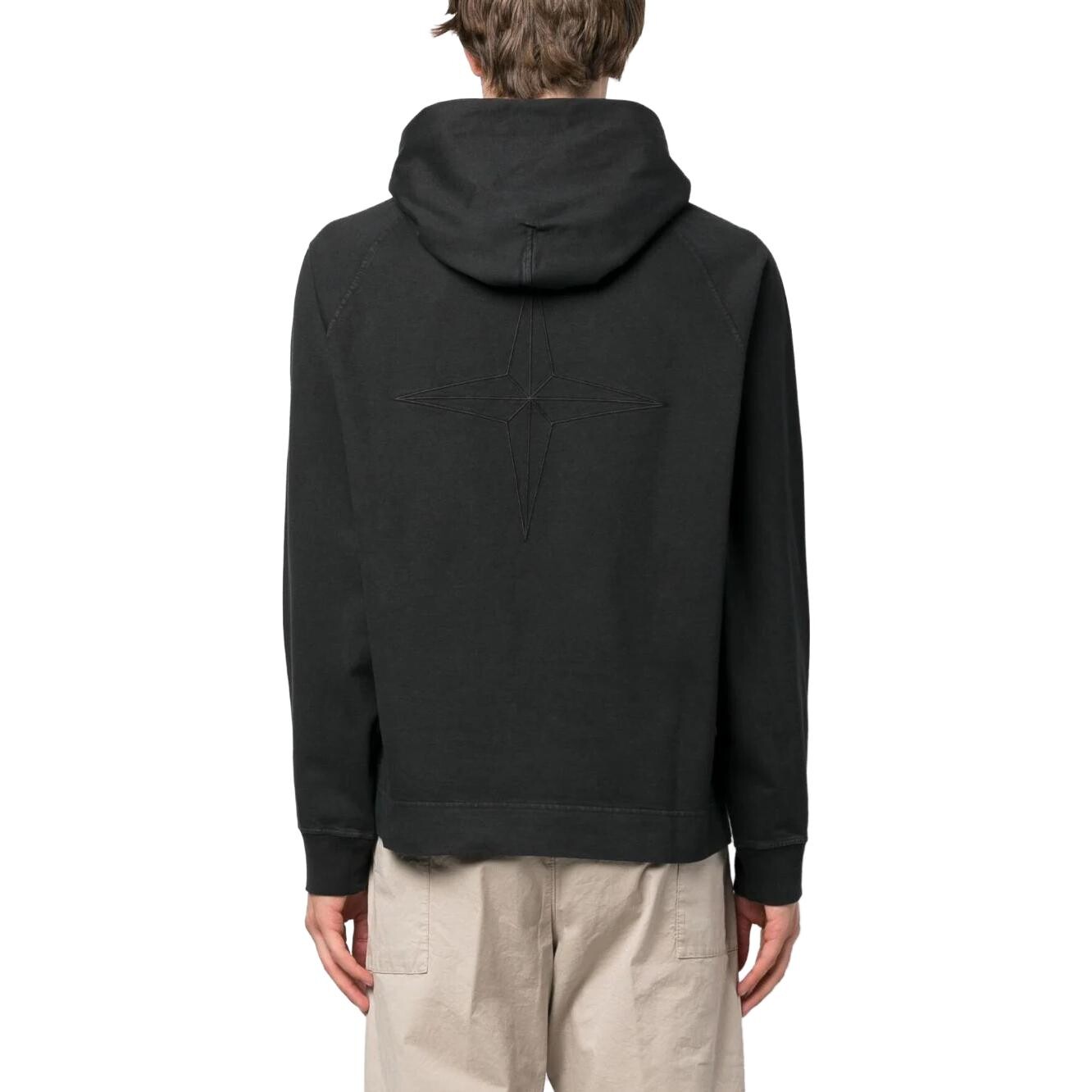 Толстовка Stone Island Logo-embroidered мужская, черный — фото 3