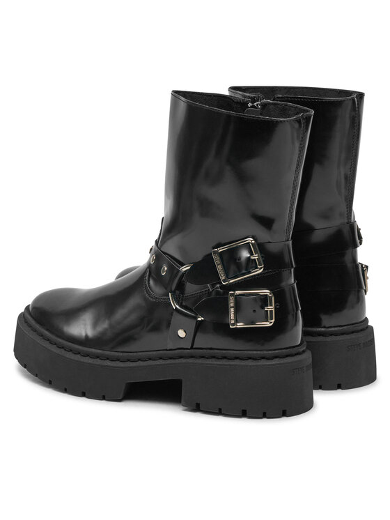 Женские ботинки Steve Madden лакированные с декоративными деталями, черный — фото 4