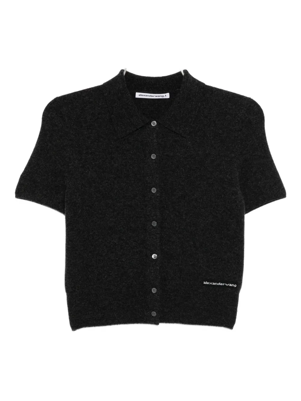 

Топ с нашивкой-логотипом Alexander Wang, серый