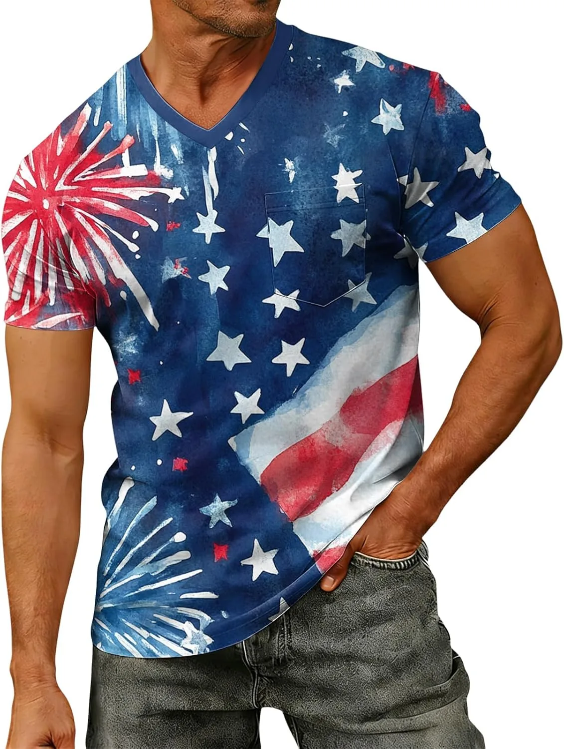 

Мужская футболка с принтом тай-дай, короткий рукав, размеры S-4XL