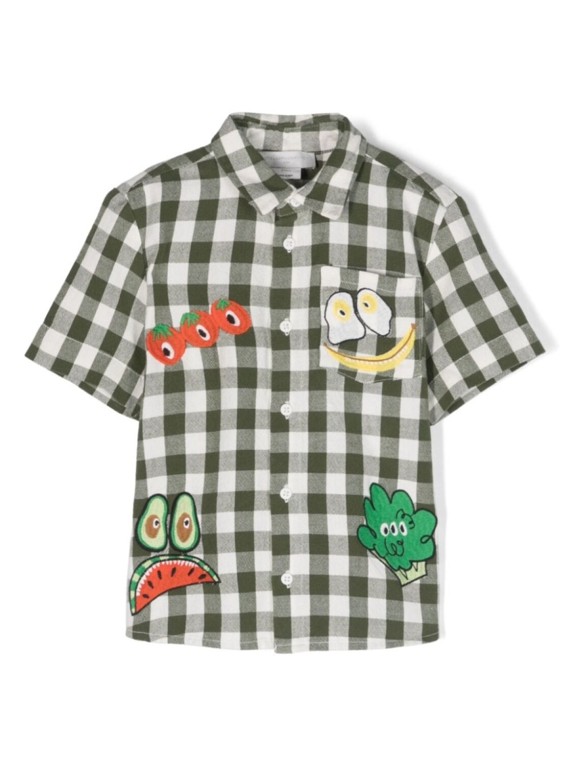 

Stella McCartney Kids рубашка с вышивкой, зеленый