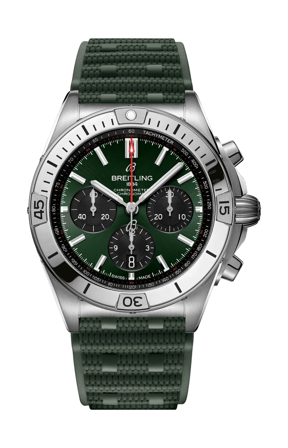 ХРОНОМАТ B01 42 - AB0134101L2S1 BREITLING, серебряный