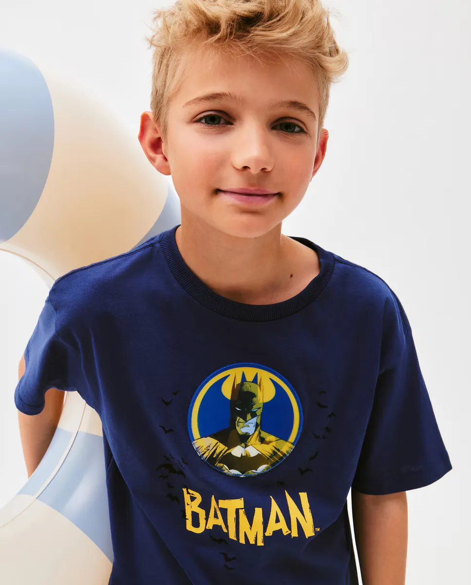 

Футболка для мальчиков с голограммой Бэтмена Kids El Corte Inglés, серый
