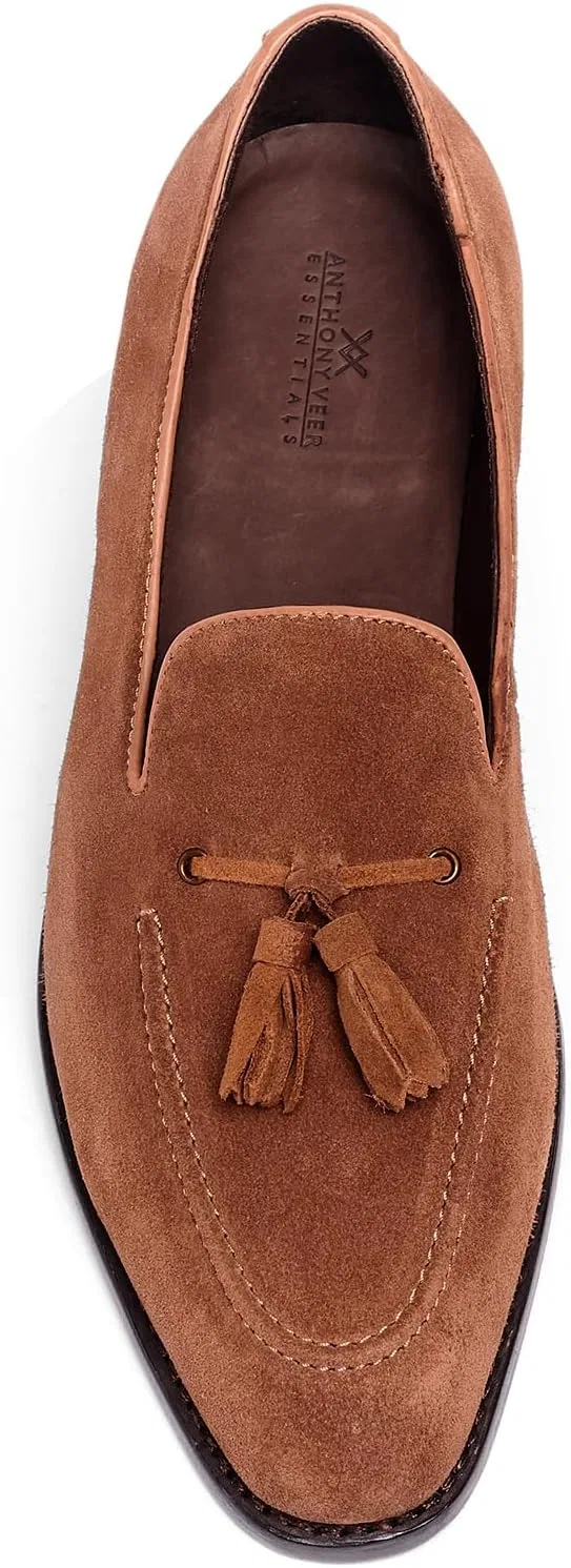 Лоферы мужские Anthony Veer, Honey Brown Calfskin Suede — фото 4