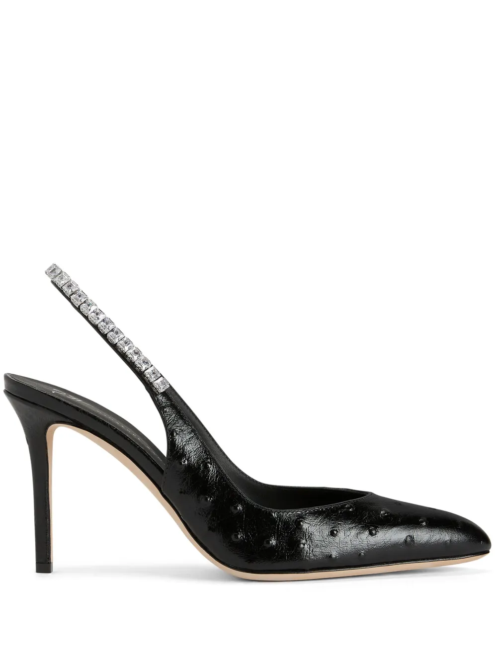 Туфли Rachyl 90 с ремешком на пятке Giuseppe Zanotti, черный
