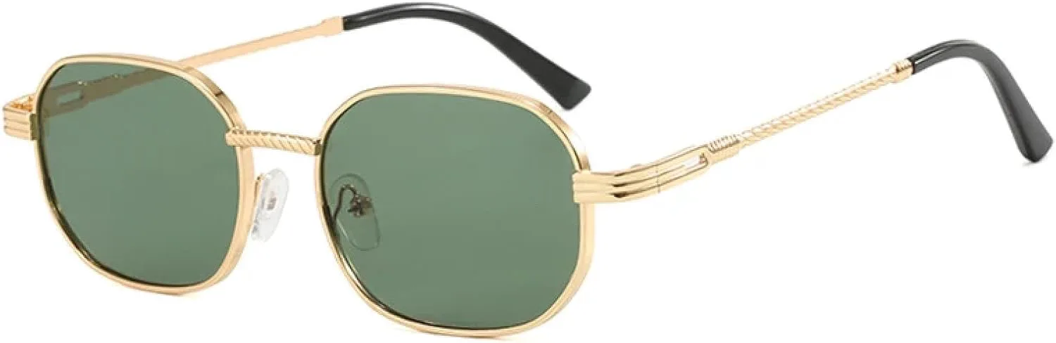 

Модные солнцезащитные очки для женщин и мужчин: стильные, винтажные, роскошные, панк, классические, с защитой от УФ-излучения UV400 TVTBBVV, Gold-g15lens