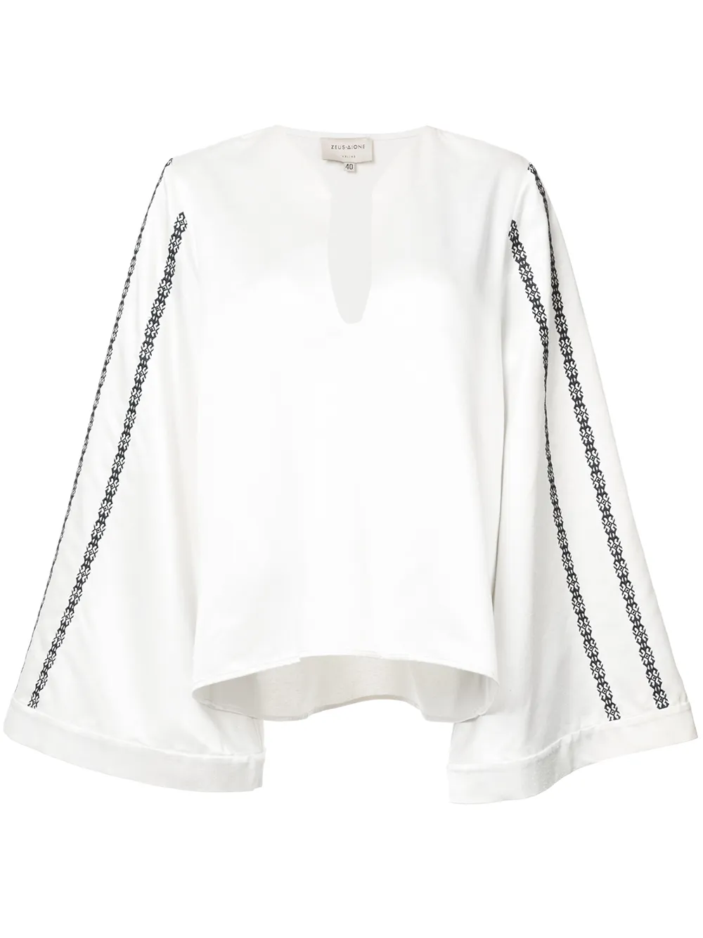 

Блузка с вышивкой с широкими рукавами Zeus+Dione, белый