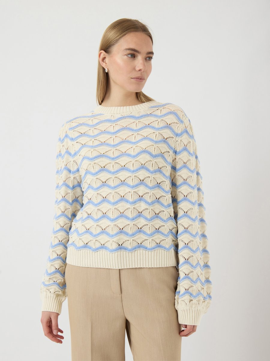 

Джемпер YAS YASVIMA, Birch/Vista Blue/Off-White