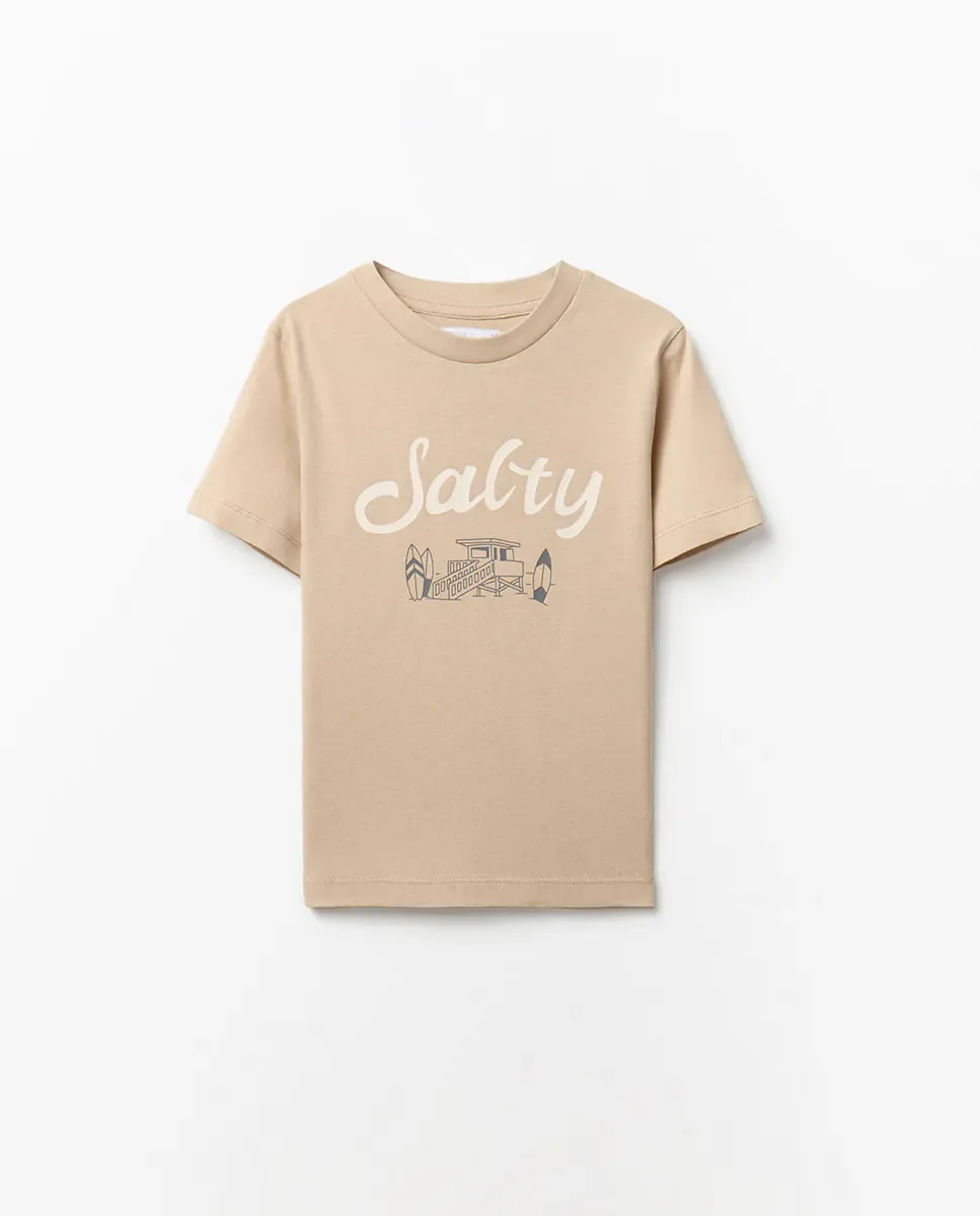 Футболка с надписью salty Sfera, бежевый