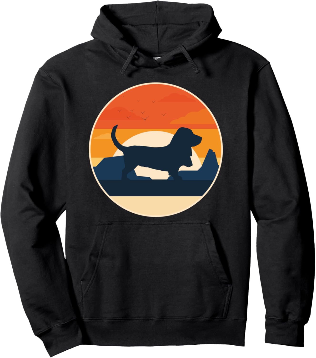 

Толстовка с капюшоном в стиле бассет-хаунд Basset Hound Dog Hoodie, черный