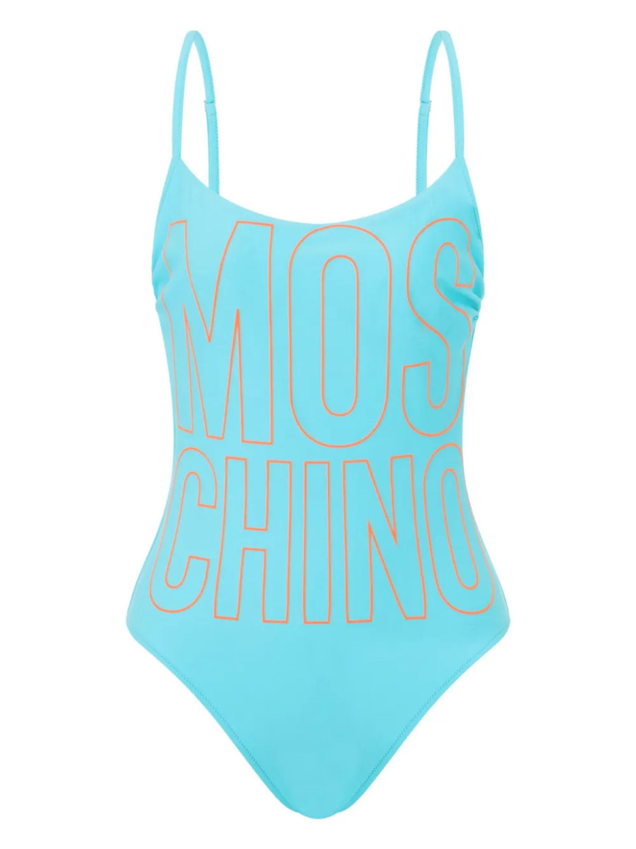 

Купальник с логотипом Moschino, синий