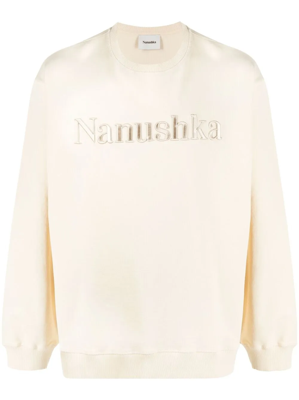 

Толстовка с вышитым логотипом Nanushka, нейтральный