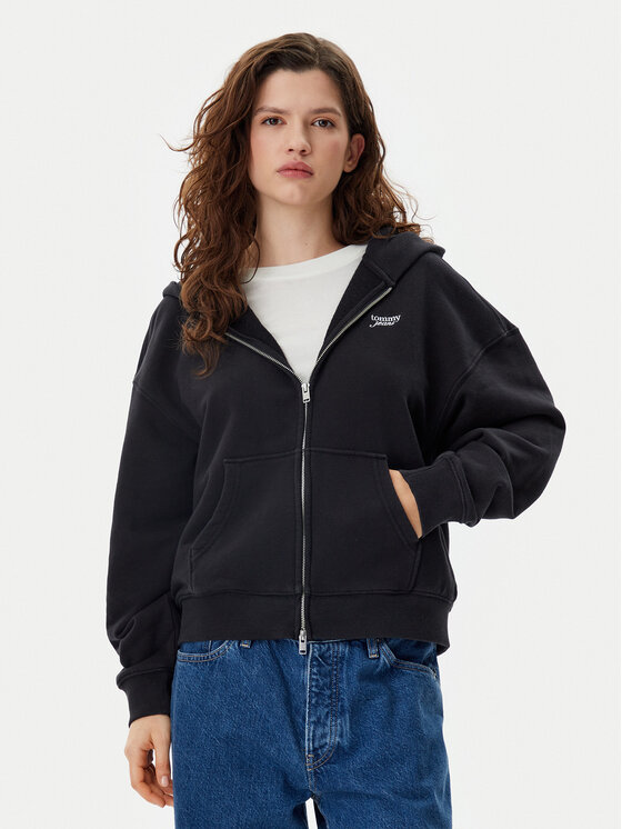 

Толстовка свободного кроя Script Logo DW0DW20303 Tommy Jeans, черный