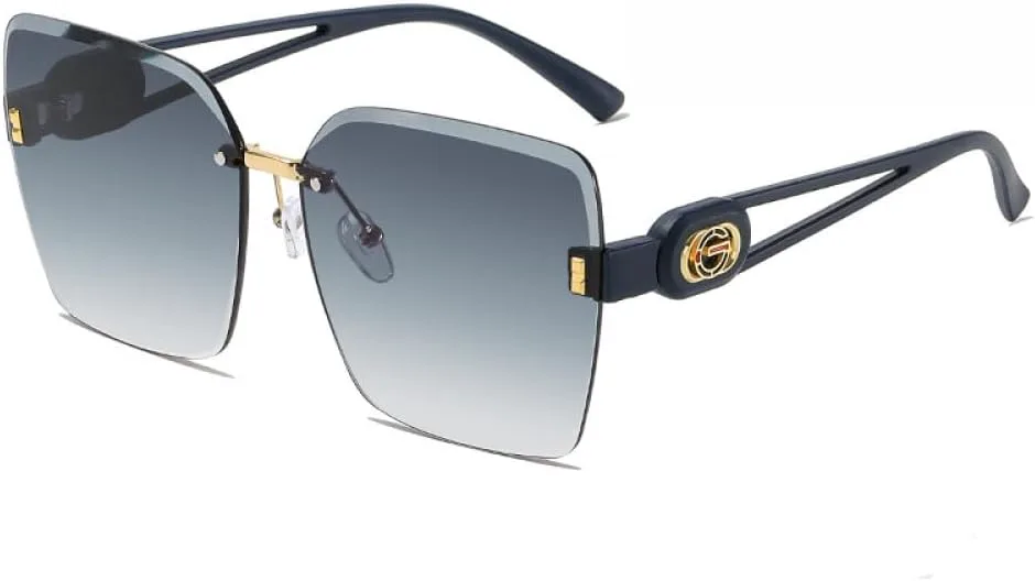 

Большие солнцезащитные очки унисекс в стиле ретро с защитой от УФ-излучения UV400, без оправы, классические очки для водителя и шофера, 2 штуки WNCKSQ, 4