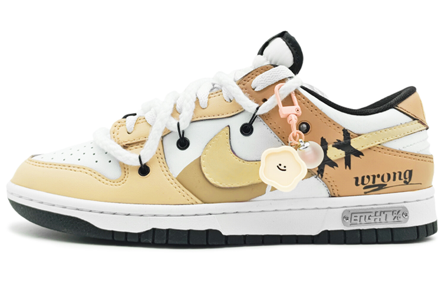 

Кроссовки Nike Dunk Skateboarding Shoes Women's Low-top White/yellow/orange, цвет Naples Yellow