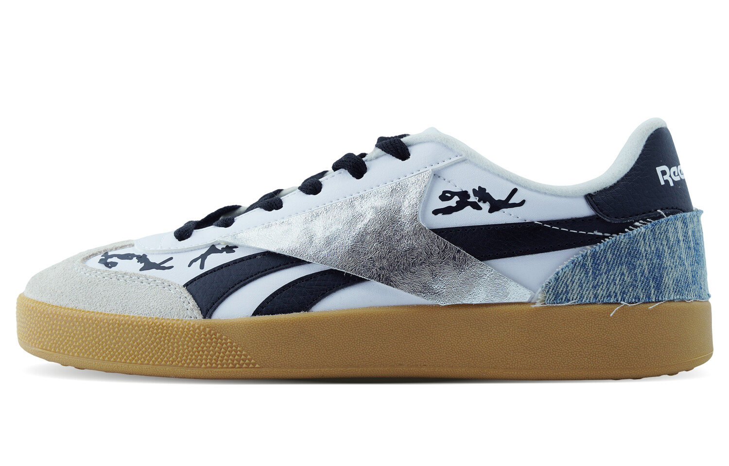 

Кроссовки Reebok Skateboarding Shoes Unisex Low-top White/blue/silver, белый