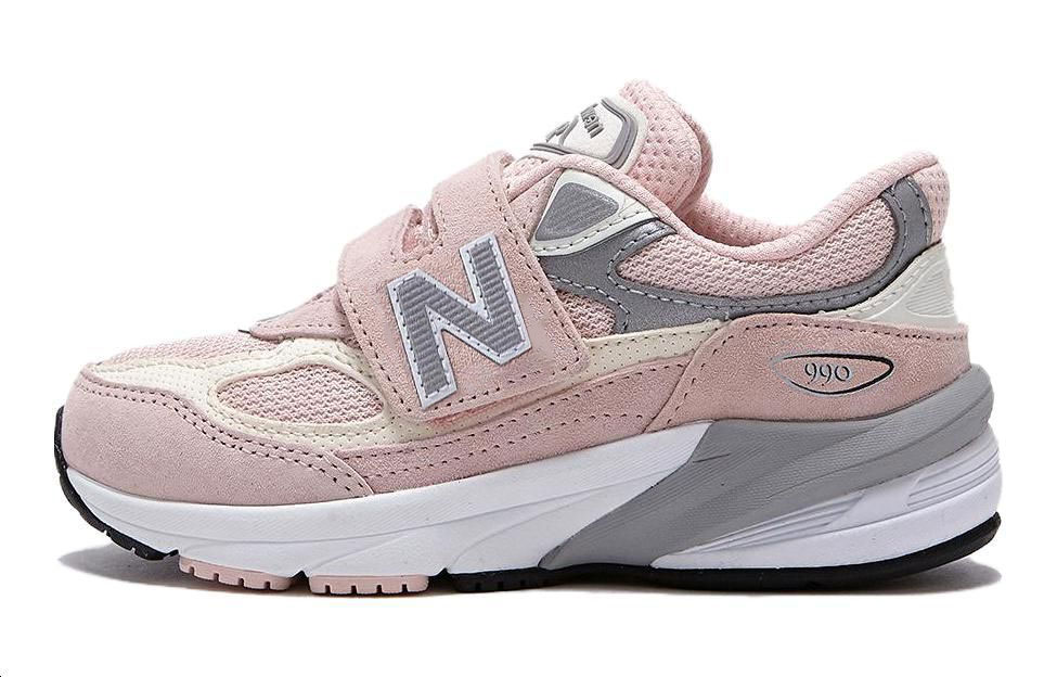 

New Balance FuelCell 990v6 устойчивые к истиранию низкие детские беговые кроссовки pink gray