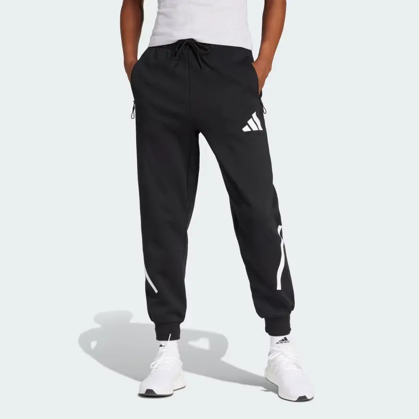 Женские спортивные брюки Z.N.E. Adidas черно-белые — фото 4