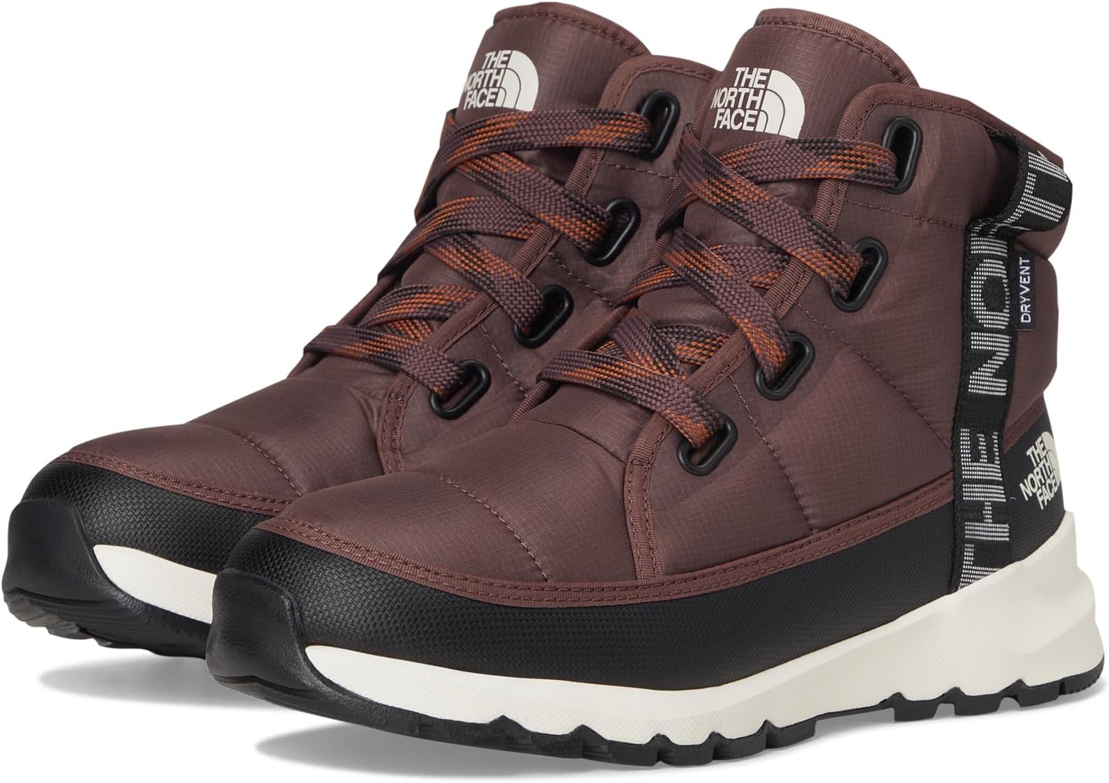 Женские ботинки The North Face ThermoBall Luxe WP стеганые комбинированные, коричневый