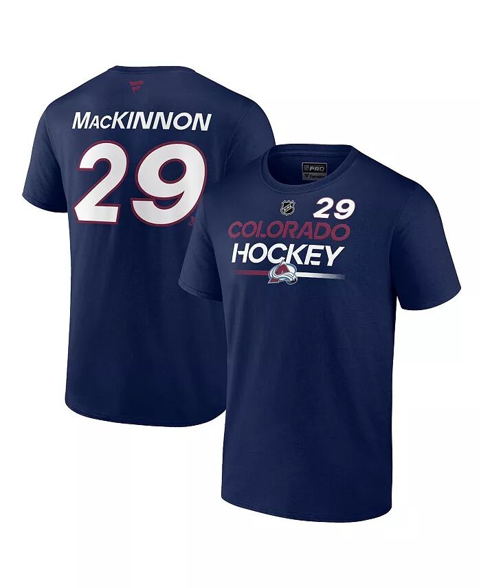 

Мужская футболка Nathan Mac Kinnon Navy Colorado Avalanche Authentic Pro Prime с именем и номером Fanatics, синий