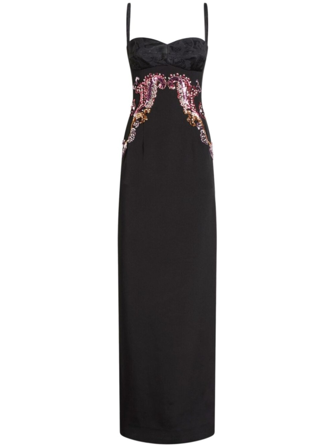 

Платье с вышивкой ETRO, черный