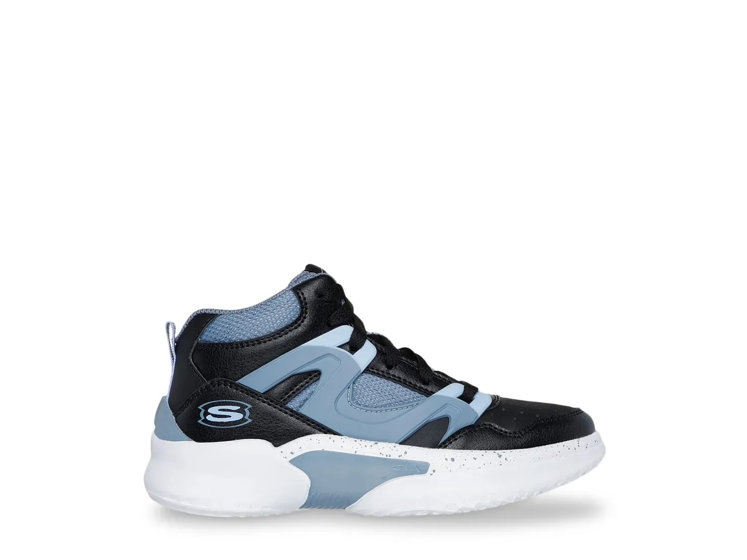 Кроссовки Skechers Court Hype — детские, черные/синие/белые — фото 3