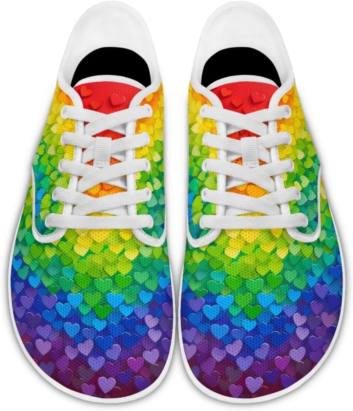 

Кроссовки для ходьбы Forchrinse Capybara and Flower для женщин и подростков, минималистичные повседневные прогулочные туфли на шнуровке из сетчатого материала, Rainbow