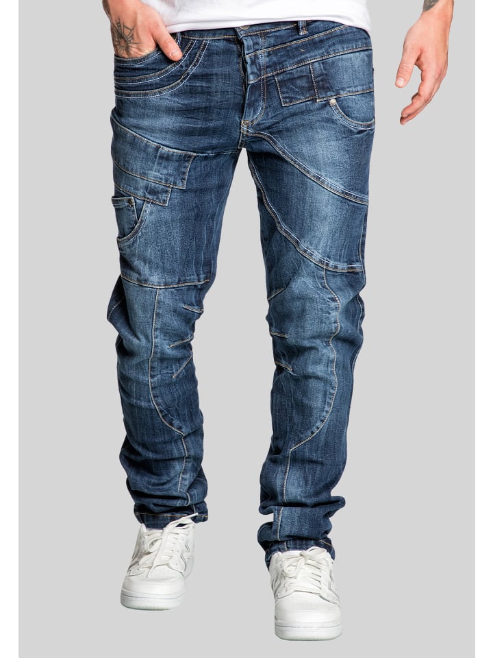 

Джинсы Slim Fit из эластичного денима с пятью карманами в стиле пэчворк A&S темно-синего цвета Humy