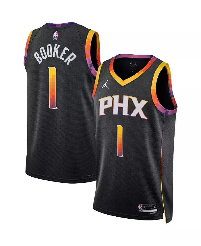 

Мужская баскетбольная майка Devin Booker Phoenix Suns Statement Edition Swingman черного цвета Jordan