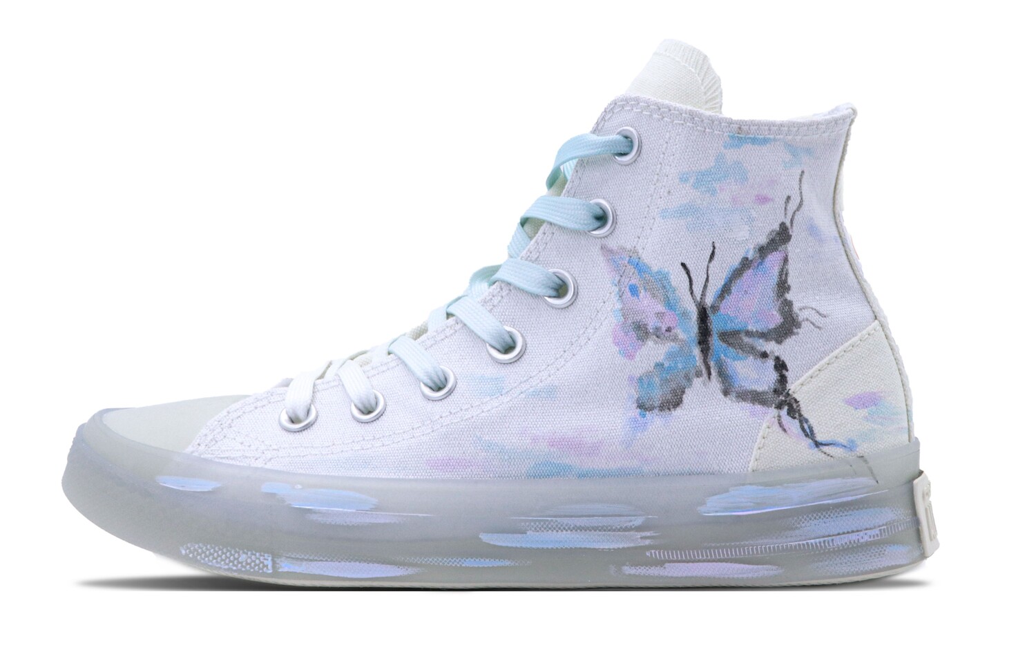 

Кроссовки All Star CX Canvas унисекс с высоким берцем, белые/виртуально-синие/призматический фиолетовый Converse