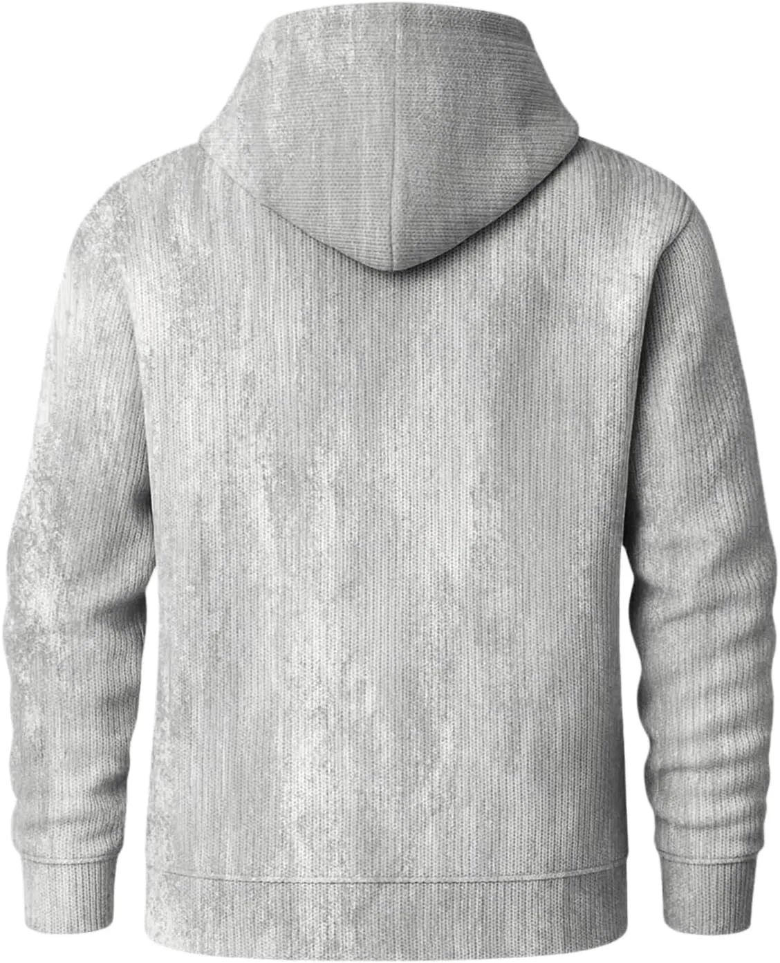 Мужская толстовка с капюшоном, флисовая, с принтом, 1-light Gray — фото 2