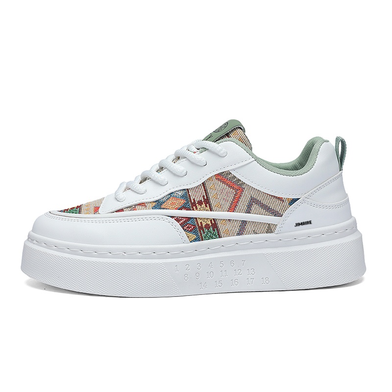 

King Jinmai Мужские лоу-топ скейтборд кроссовки белый хаки, цвет White Khaki