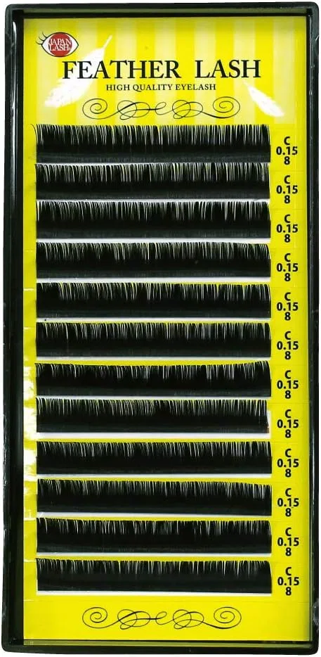 Ресницы накладные Feather Lashes J Curl 0.20 мм 7 мм ROYAL LASH 12 рядов