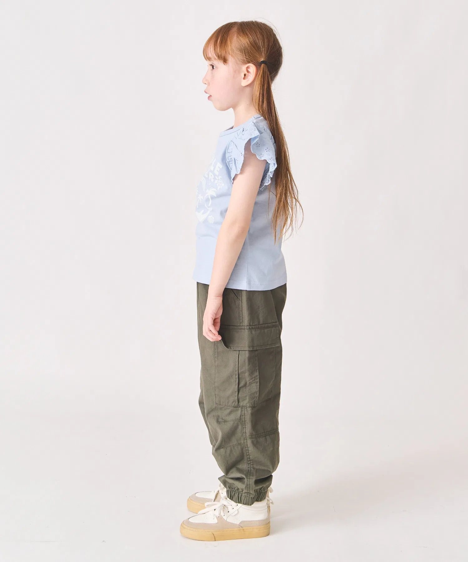 Детская футболка с хлопковым кружевом ever closet белая — фото 4