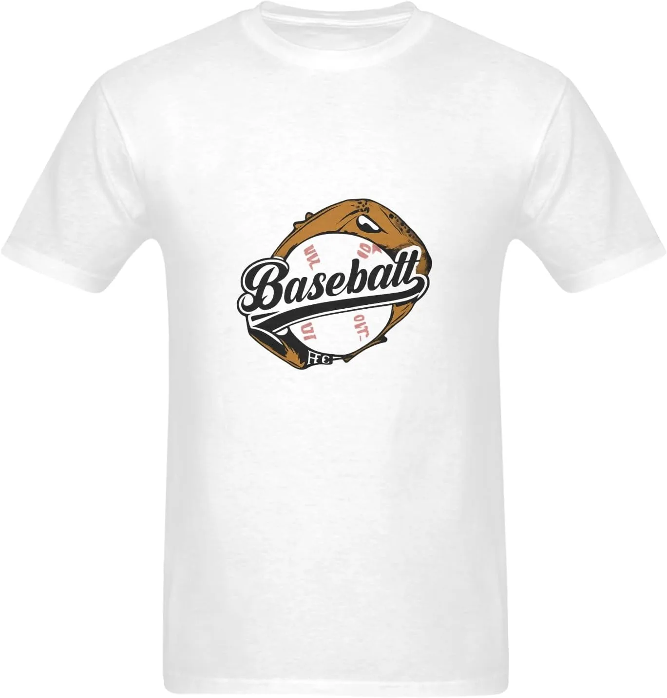 

Футболка мужская с принтом бейсбольной перчатки и мяча, мягкий хлопковый состав, короткий рукав