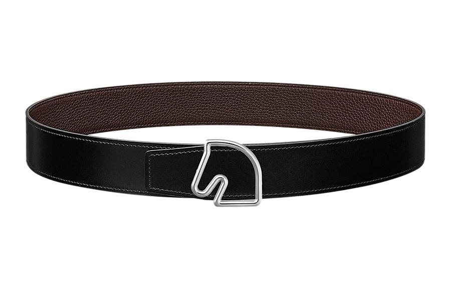 

Tete De Cheval Tete De Cheval Гладкий ремень с пряжкой из кожи унисекс черный ширина 3,8 см HERMES
