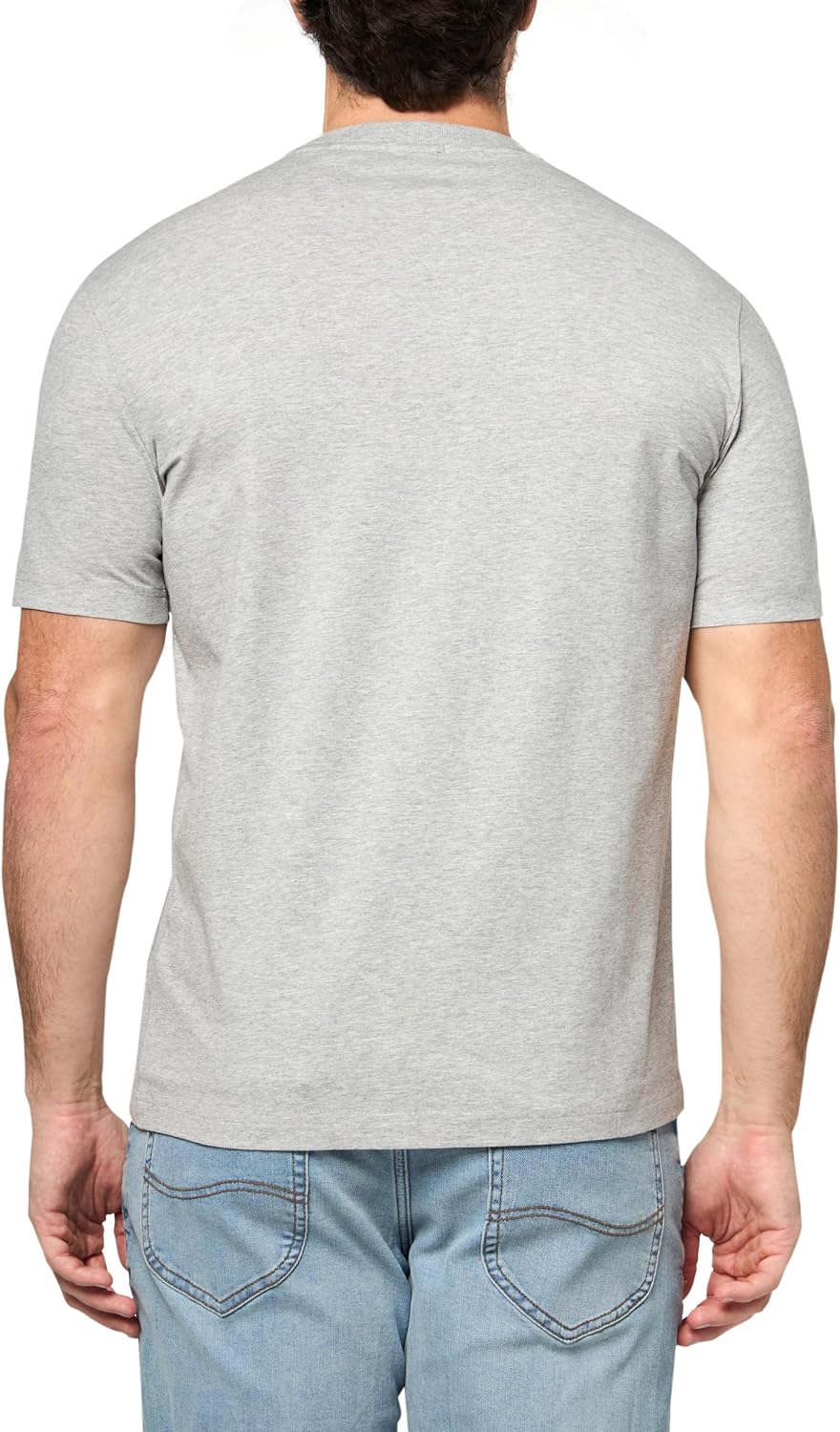 Футболка BOSS Men's Contrast Logo из хлопка и эластичного хлопка, Glossy Asphalt — фото 2