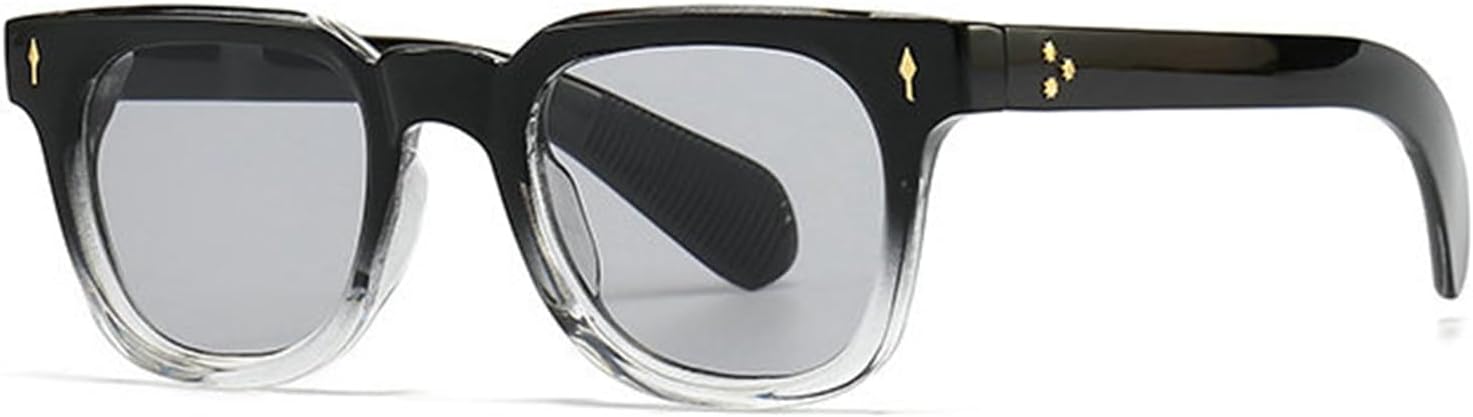 

Willochra Fashion Square Женские роскошные солнцезащитные очки в стиле ретро с заклепками, градиентные оттенки, защита от УФ-излучения UV400 Мужские модные панк-солнцезащитные очки, Gary