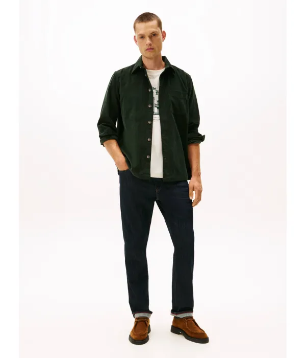 Вельветовая рубашка Loose fit Tommy Hilfiger, зеленый — фото 2