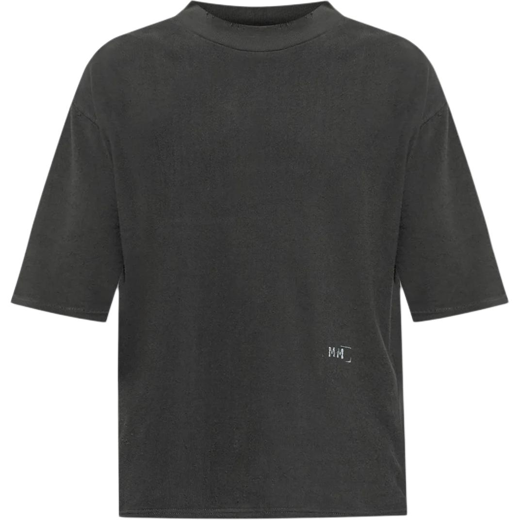 

Футболка с логотипом и резинкой Maison Margiela, черный