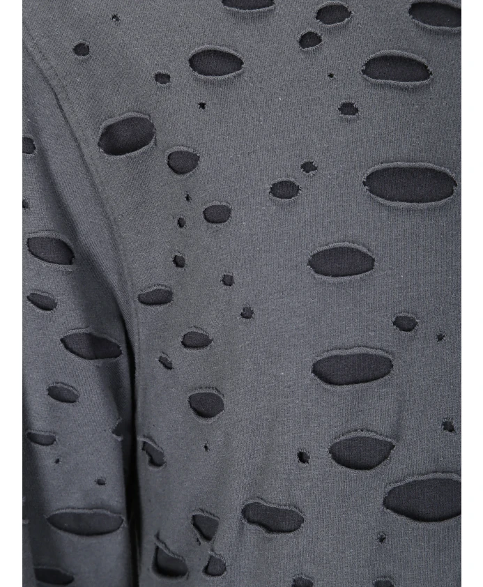Многослойная хлопковая толстовка Acne Studios, черный — фото 3